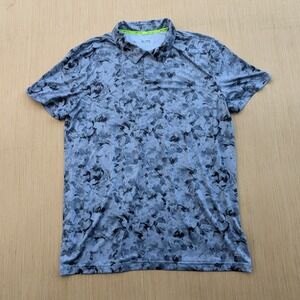 RBX Golf‎ Performance Gray Abstract Short Sleeve Polo Shirt Men's XL